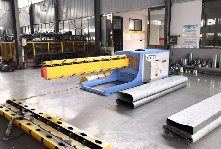 Oval Duct Making Spiral Duct Metal Sheet Ovalizer Flat Round Duct Myndunarvél